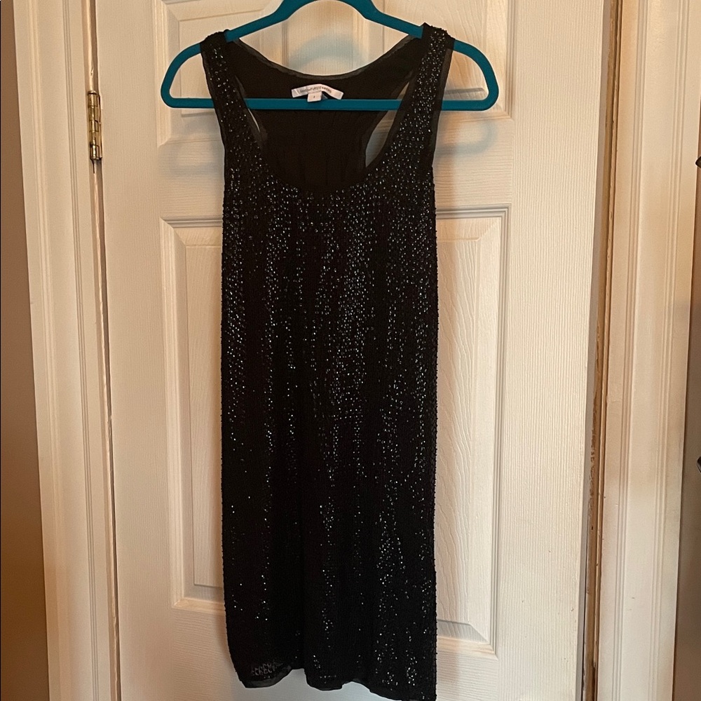 Diane Von Furstenberg Black Sequin Tank Dress - Women's Evening Dress